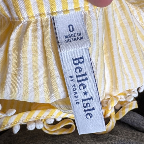 Torrid Belle Isle Popover Top Yellow Stripe - Picture 6 of 6